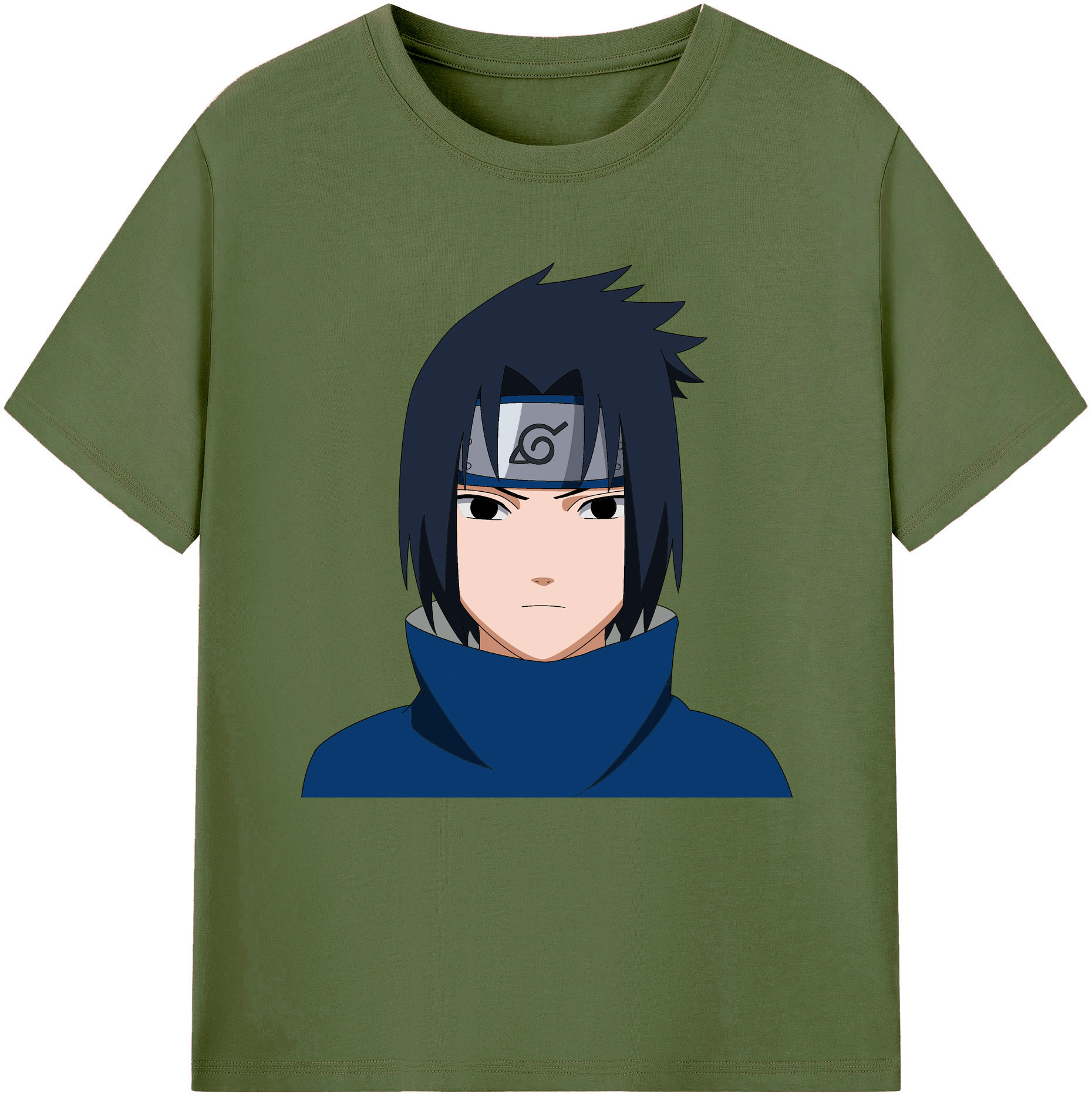 （画像用） NARUTO -ナルト- うちは サスケ Uchiha Sasuke 綿100％半袖Tシャツ（フロントプリント）